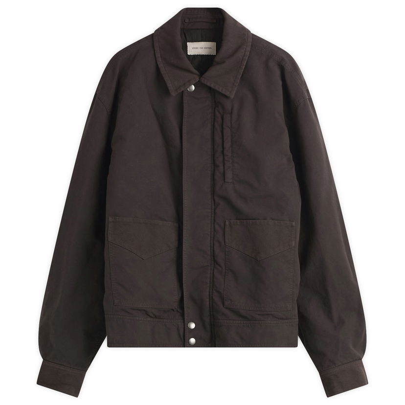 Jakke Dries Van Noten Dries Van Noten Double Weave Cotton Jacket, Size Large Brun | 252-020577-2101-703