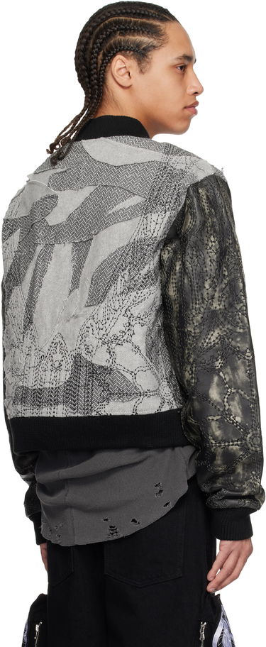 Bomberjakke Who Decides War Who Decides War Notre Dame Embroidered Varsity Jacket Grå | 1131340021SS25, 2