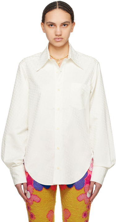 Skjorte ERL White Button-Up Shirt Hvid | ERL08B002, 0