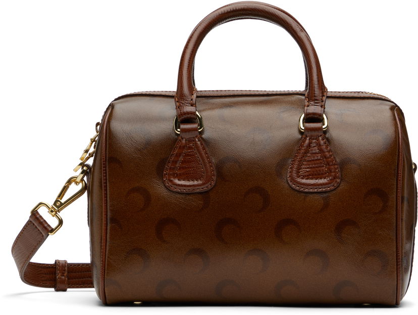Håndtaske Marine Serre Marine Serre Moon Airbrushed Leather Strike Bag Brun | WBA019A CLEA0053