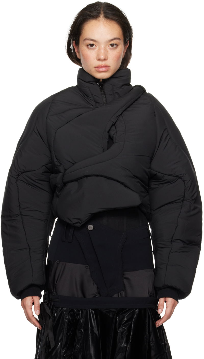 Puffer jakke Ottolinger Ottolinger Asymmetrical Padded Jacket Sort | 1090603921, 0