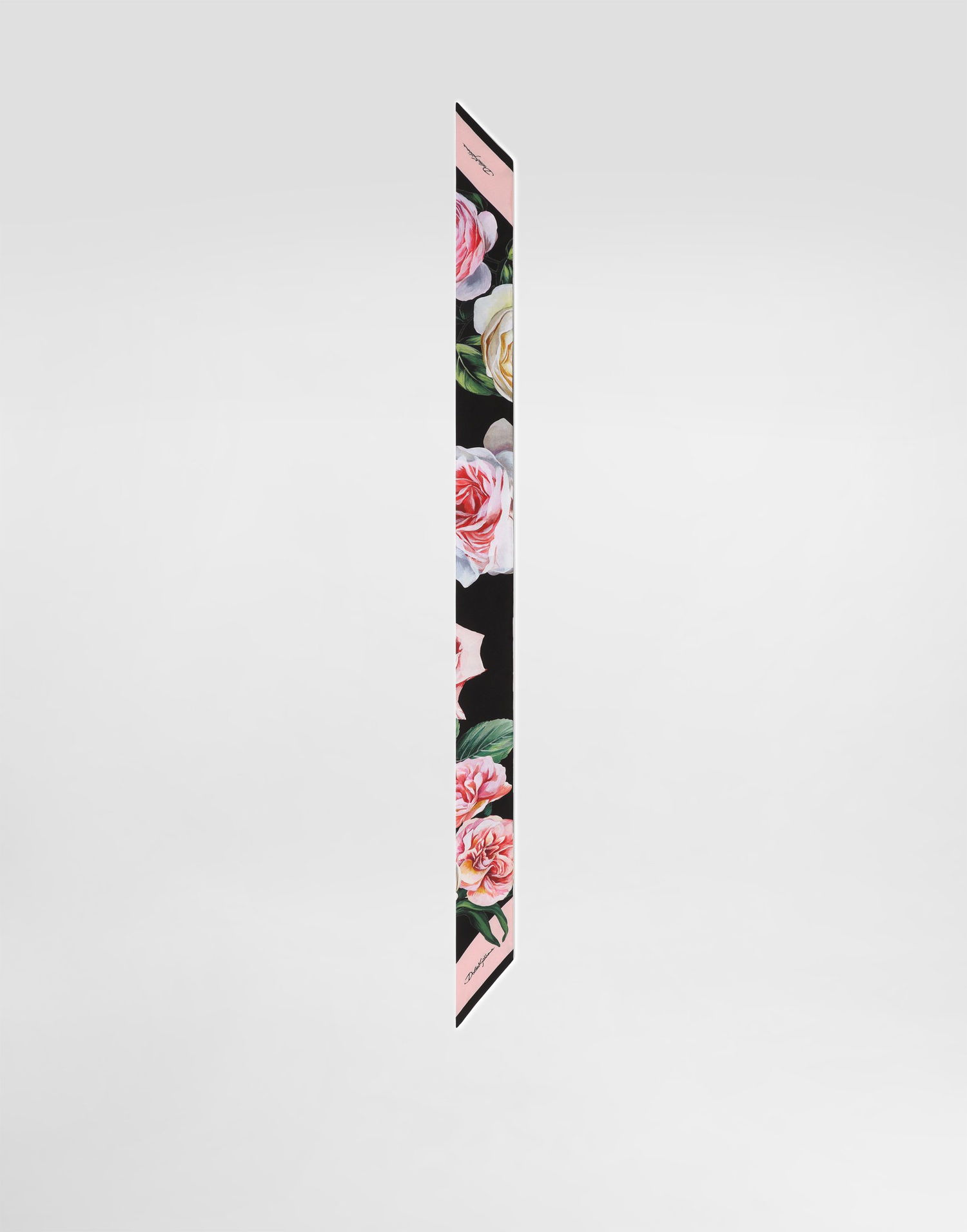 Tørklæde Dolce & Gabbana Dolce & Gabbana Peony and Rose Print Twill Headscarf Sort | FS215AGDCUNHH5IY, 0