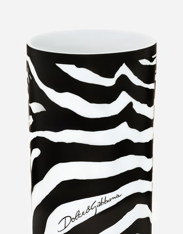 Home decor Dolce & Gabbana Dolce & Gabbana Cylindrical Porcelain Vase Onesize Flerfarvet | TCC196TCAMXUZ003, 2