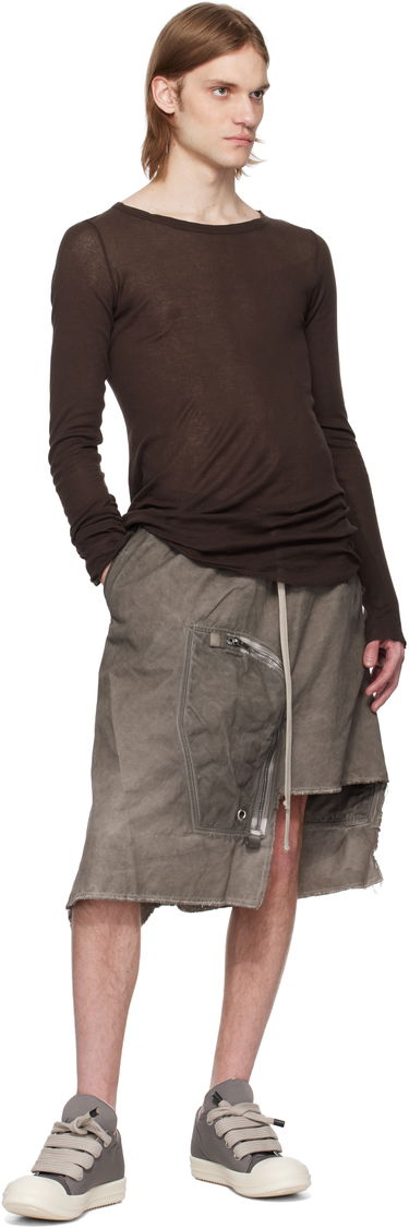 Nederdel Rick Owens Rick Owens DRKSHDW Hollywood Dracca Asymmetrical Skirt Grå | DU01E3384 CVS, 3