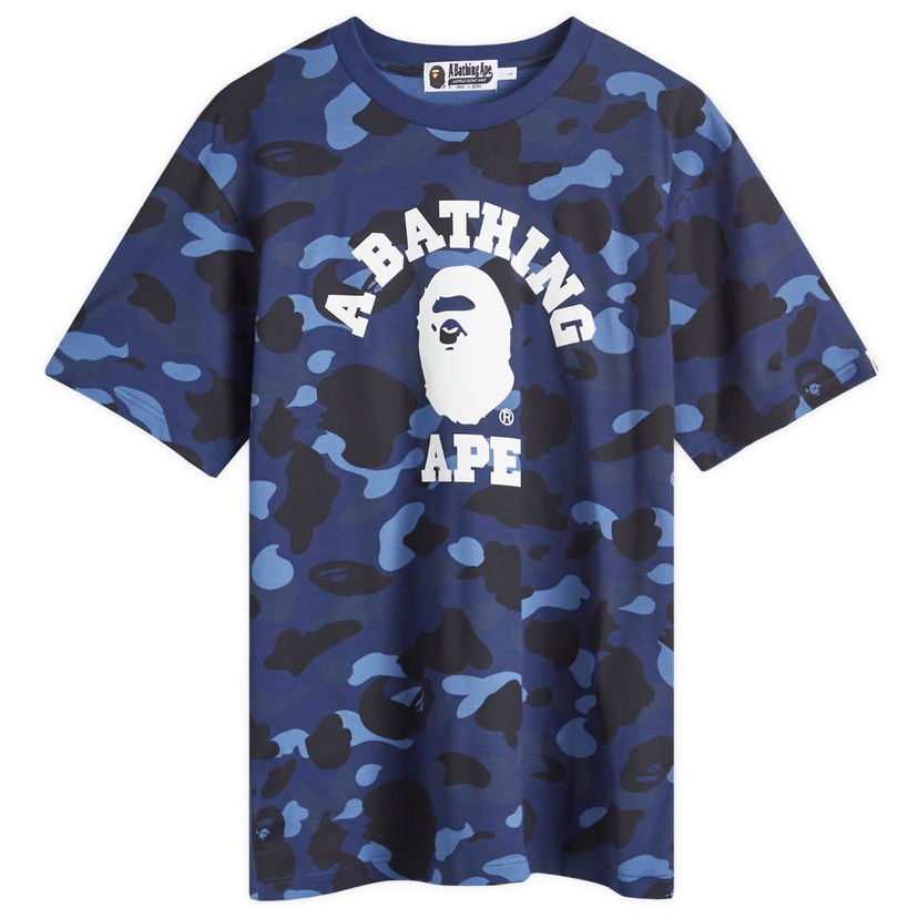 T-shirt BAPE A Bathing Ape Men's Colour Camo College T-Shirt in Navy, Size Large | END. Clothing Mørkeblå | 001CSK301002M-NVY