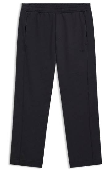 Joggingbukser BOSS Regular-fit tracksuit bottoms with quilted jacquard Sort | 50549713