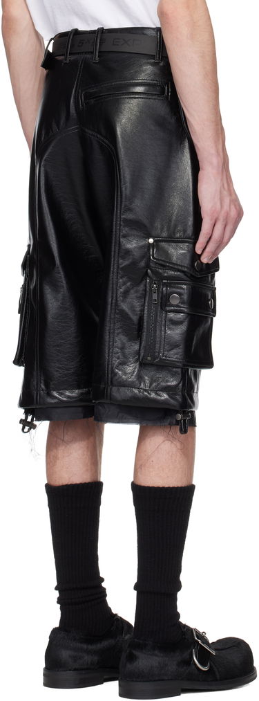 Shorts Martine Rose Martine Rose Faux-Leather Utility Shorts Sort | 540LP02001, 2