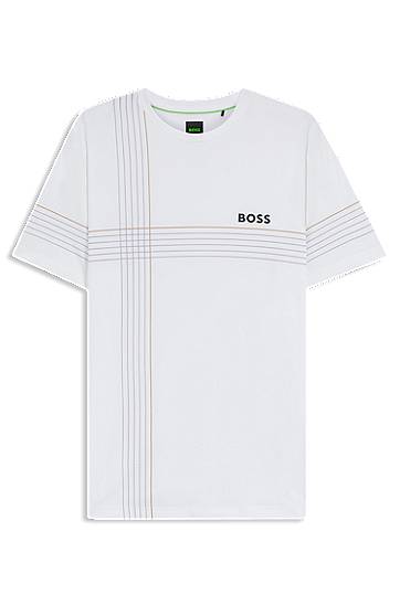 T-shirt BOSS BOSS Active Stretch Slim Fit Tee with Moisture Management Hvid | 50543330, 0