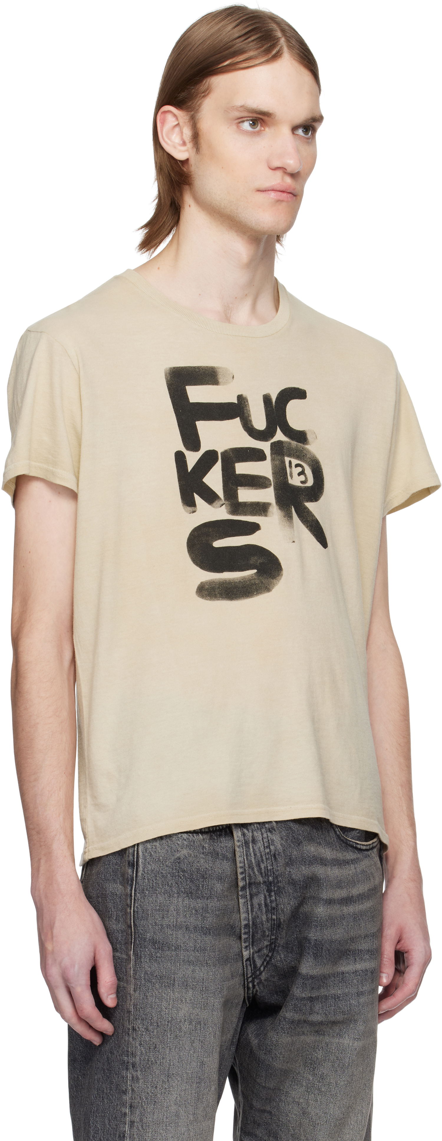 T-shirt R13 R13 'Fuckers' Graphic T-Shirt Beige | R13WK001-121BO, 1