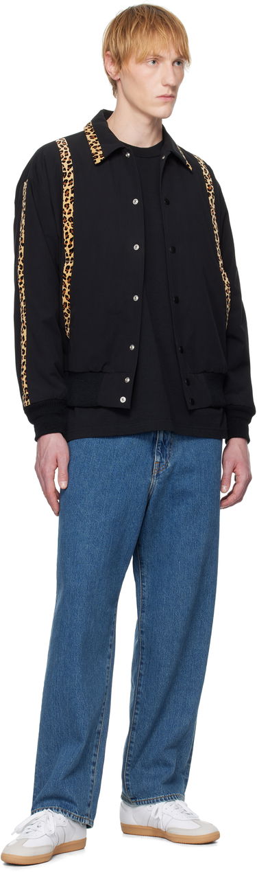 Bomberjakke WACKO MARIA WACKO MARIA 50's Leopard Trim Jacket Sort | 25SS-WMO-BL14, 3