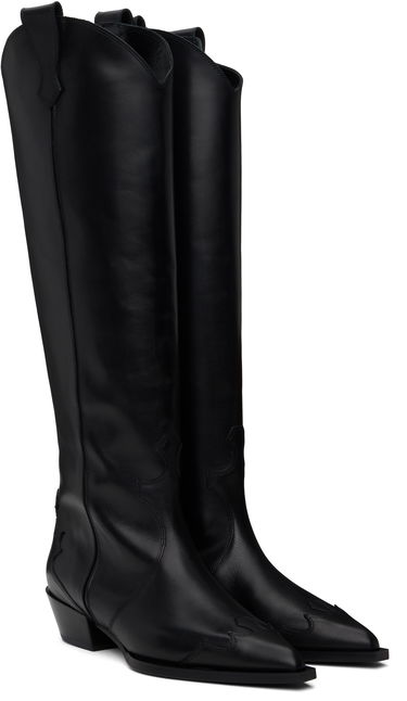 Kjole Aeyde Aeyde Aruna Leather Cowboy Tall Boots Sort | A11-KB-ARUP40CH-223-800-001, 3