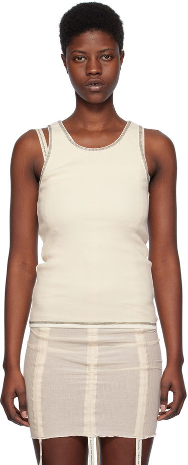 Tanktop Baserange Sleeveless Garble Tank Top Beige | FLGTA-RIB-SP24, 0