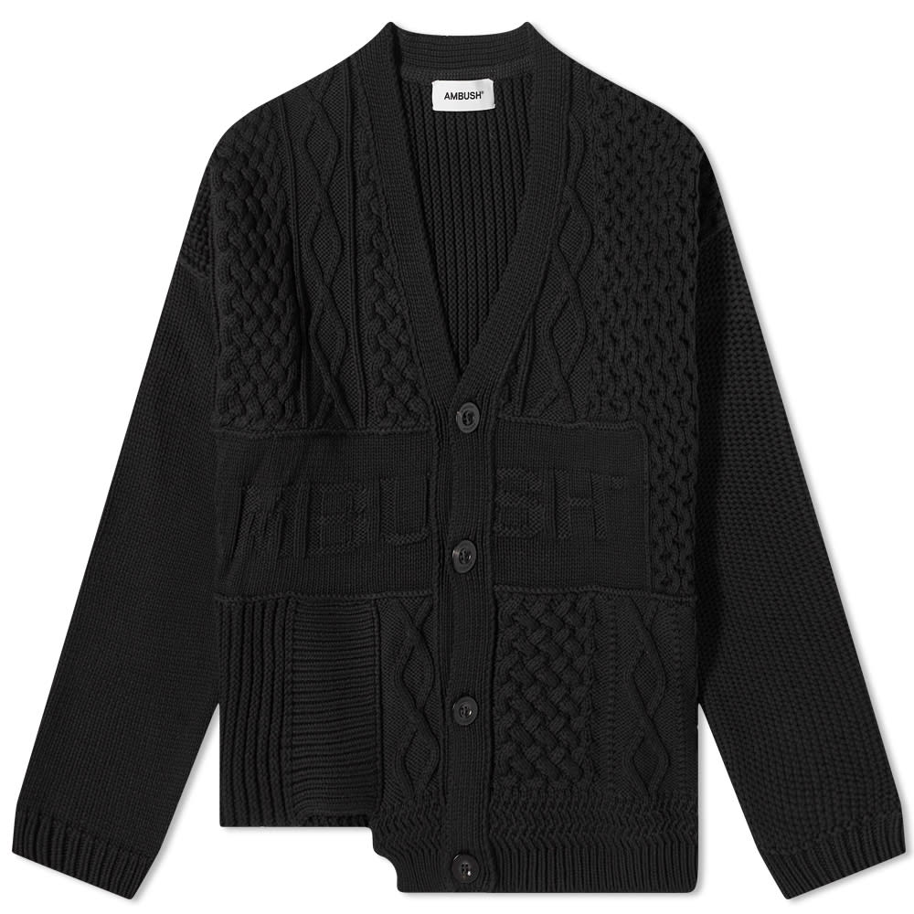 Sweater Ambush Patchwork Cardigan Sort | BMHF008S22KNI0011000, 0