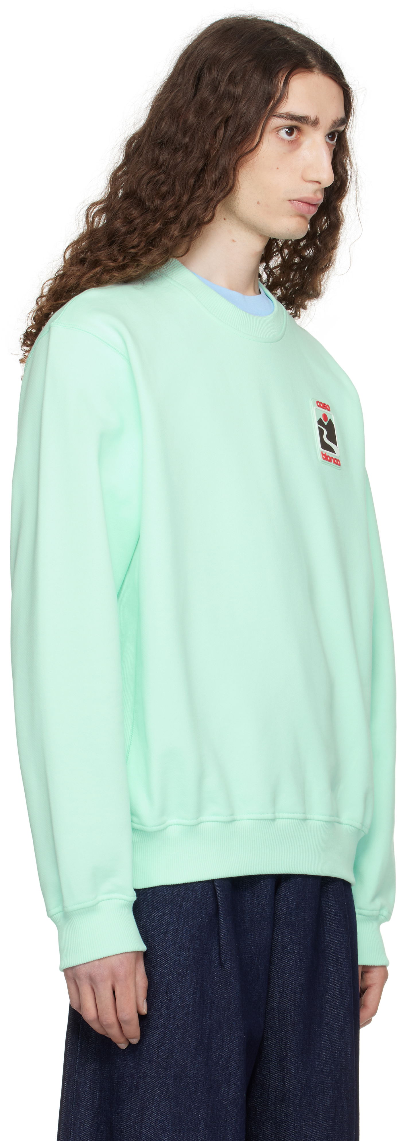 Sweatshirt Casablanca Casablanca Sunset Valley Sweatshirt Grøn | MPF25-JTP-293-04, 1