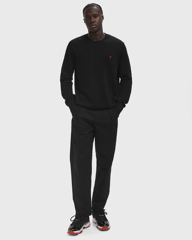 Sweater AMI AMI De Coeur Crewneck Sweater Sort | HKS826.001-009, 2
