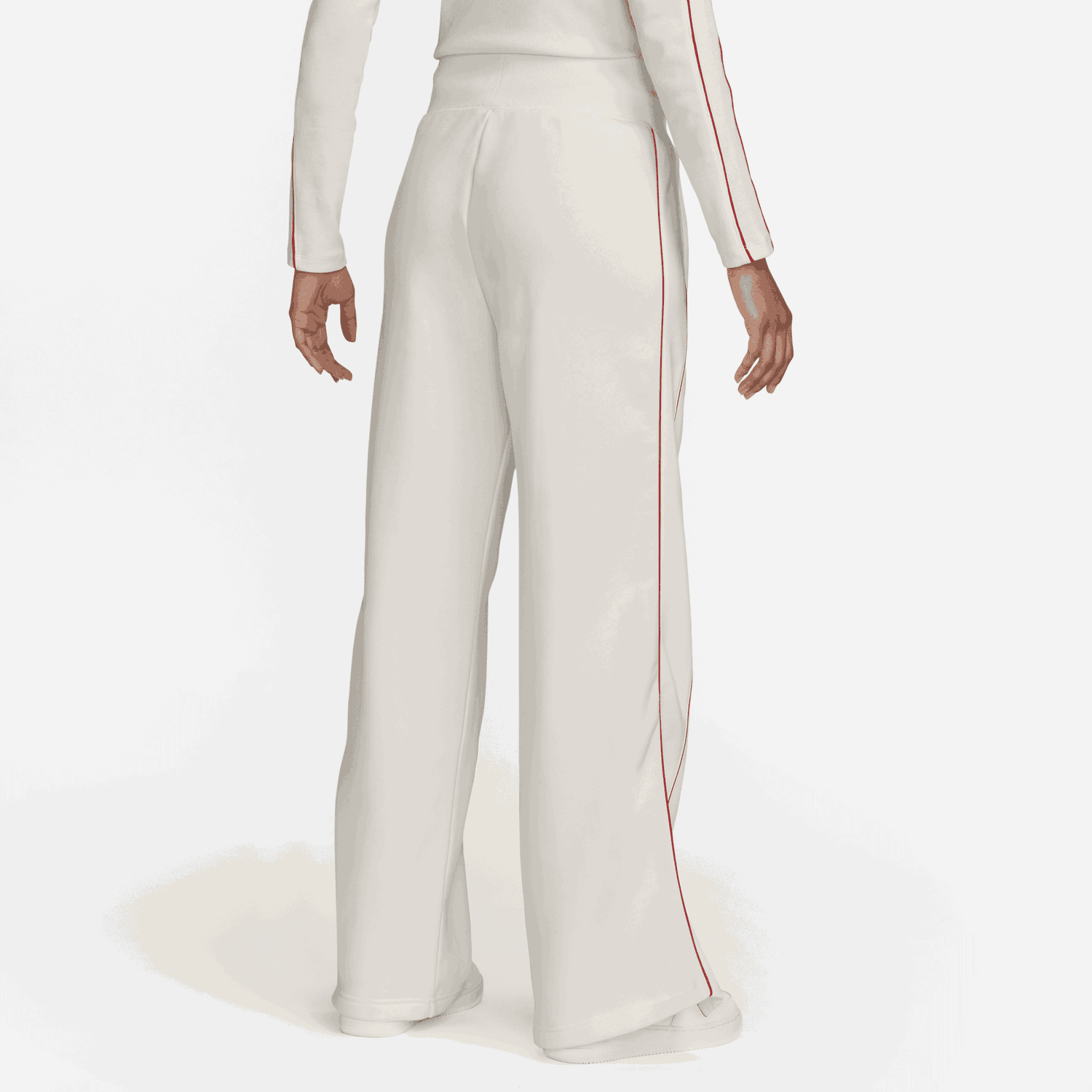 Joggingbukser Nike Sportswear Phoenix Fleece High-Waisted Open-Hem Tracksuit Bottoms Beige | FV4972-133, 1