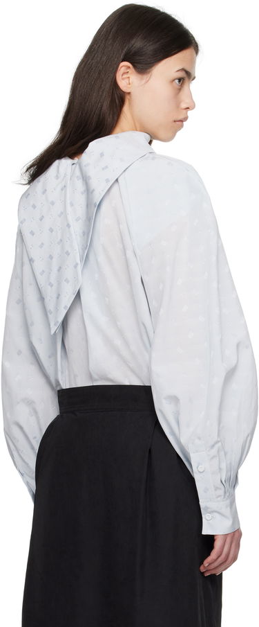 Skjorte Marni Marni Viscose Jacquard Balloon Blouse Blå | TTMA0381A0 UTVA48, 2