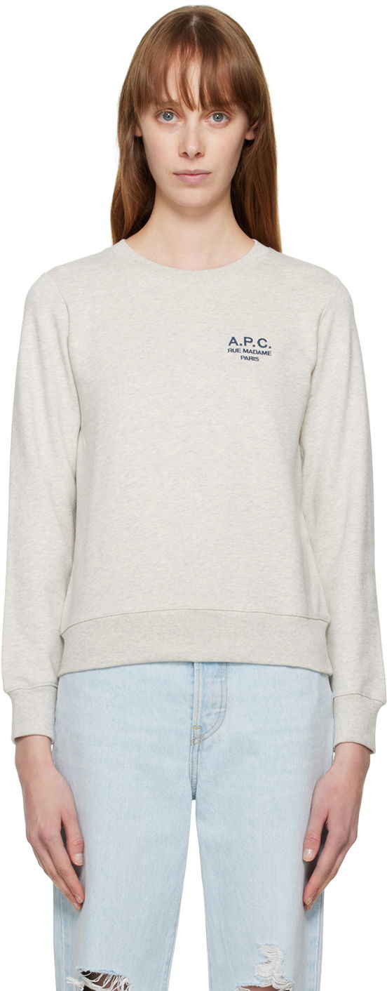 Sweatshirt A.P.C. Gray Skye Hvid | COEZD-F27700, 0