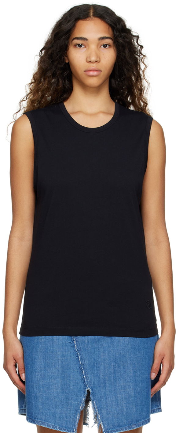 Tanktop Maison Margiela Sleeveless Crewneck Top Sort | S52NL0062 S24312