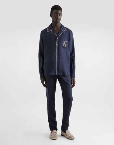 Pyjamas Dolce & Gabbana Dolce & Gabbana Linen Pajama Pants Mørkeblå | GVCRATFU4LGB0665, 1