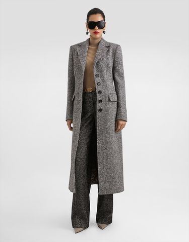 Bukser Dolce & Gabbana Dolce & Gabbana Stretch Wool Chevron Trousers Sort | FTC31TFCBAJS8030, 1