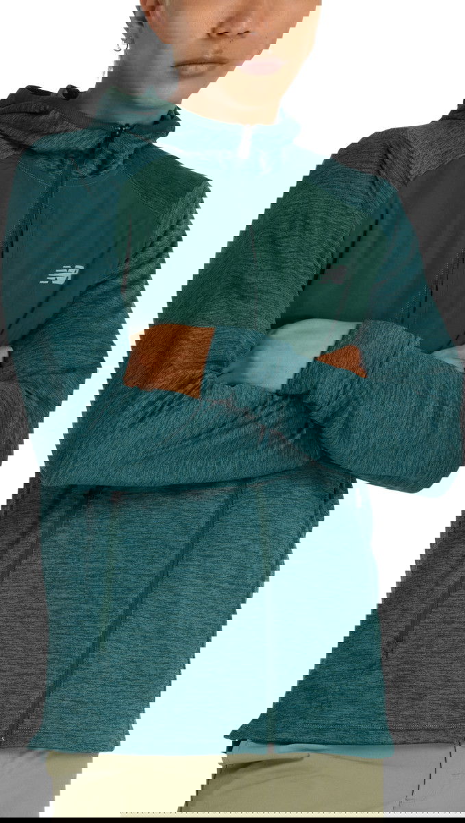 Sweatshirt New Balance Heat Grid Full Zip Hoodie Grøn | mj43206-nus