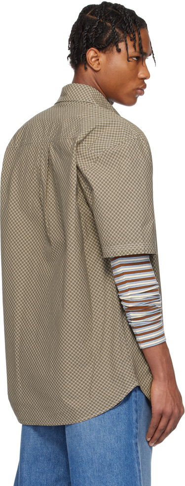 Skjorte ERL ERL Mini Plaid Short Sleeve Shirt Grøn | ERL10B011, 2
