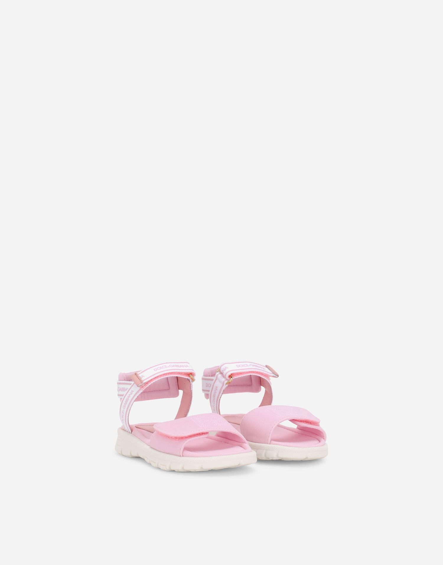 Sneakers og sko Dolce & Gabbana Technical Fabric Sandals With Dg Logo Lyserød | DL0068AY2338B405, 1