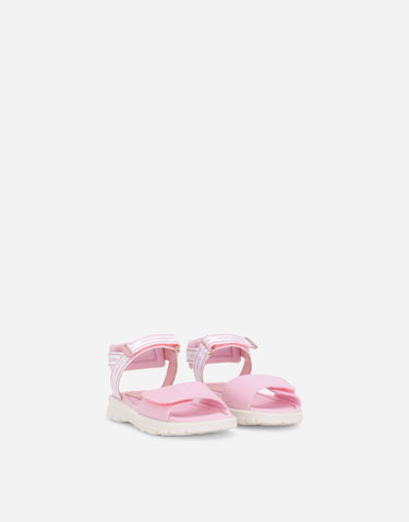 Sneakers og sko Dolce & Gabbana Technical Fabric Sandals With Dg Logo Lyserød | DL0068AY2338B405, 1