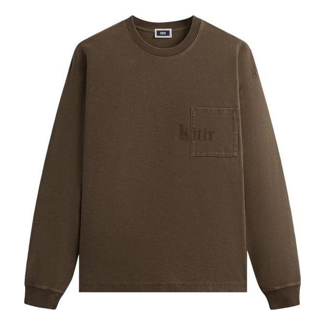 T-shirt KITH KITH Men's Long-Sleeve Quinn Tee Brun | KHM031317-266