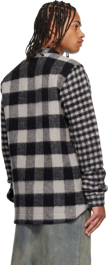 Skjorte Rick Owens Concordians Larry Fogpocket Plaid Flannel Overshirt with Snap Buttons Flerfarvet | RU02E1757 WJPWMP, 2
