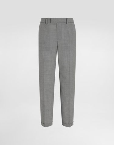 Bukser Dolce & Gabbana Dolce & Gabbana Tailored Wool Houndstooth Pants Grå | GP0B8TFQ2OIS0984, 0