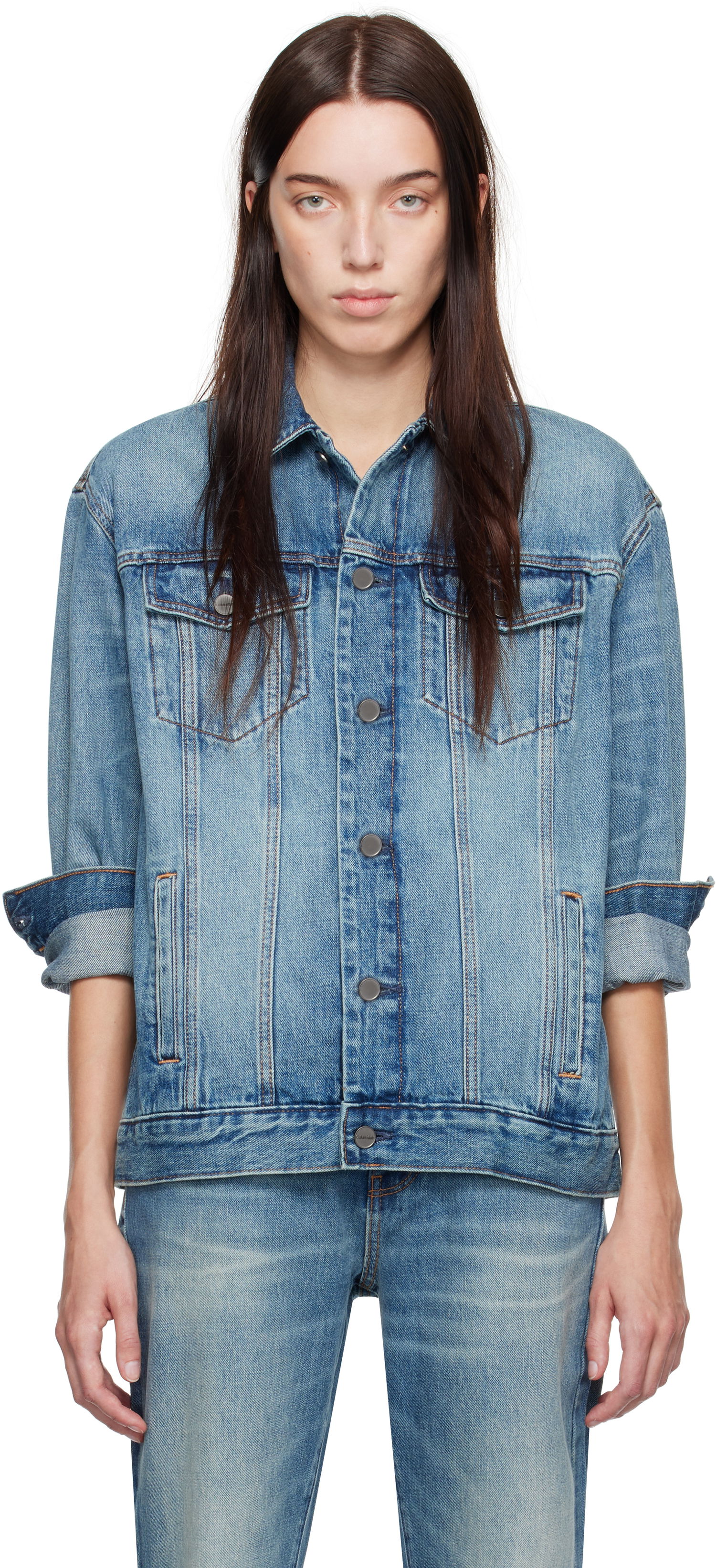Jakke CALVIN KLEIN Denim Jacket Blå | 81WL703-PTI, 0