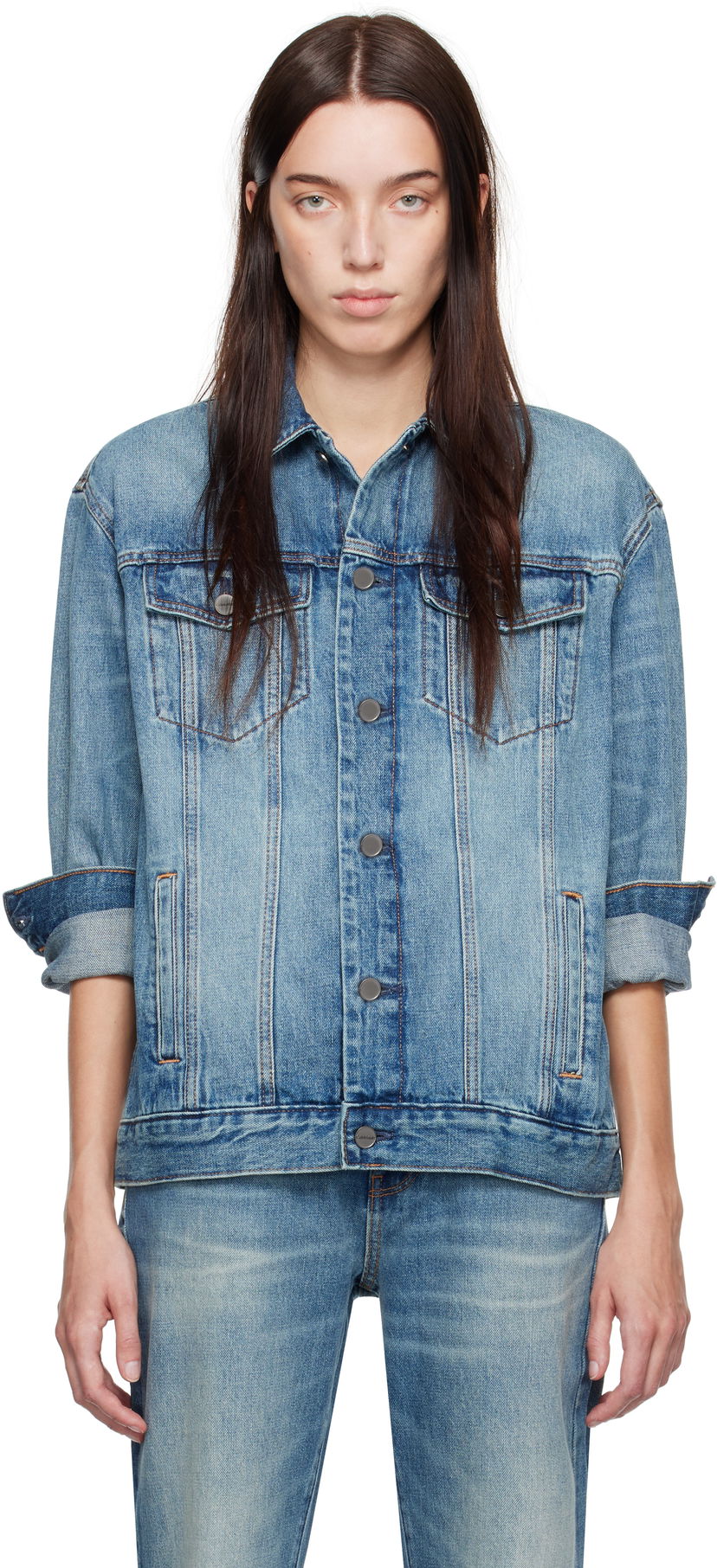 Jakke CALVIN KLEIN Denim Jacket Blå | 81WL703-PTI