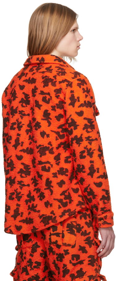 Skjorte ERL ERL Printed Fleece Shirt Orange | ERL07B023, 2