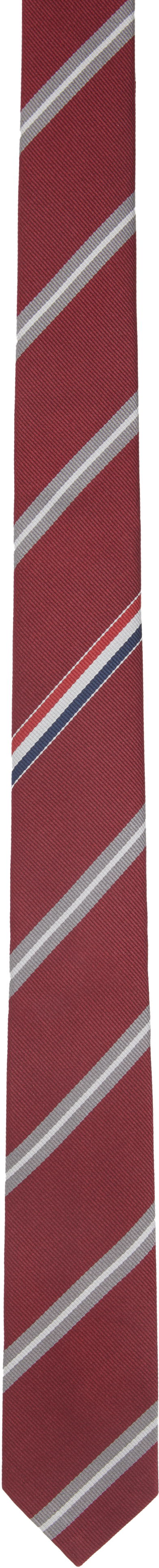 Tørklæde Thom Browne Thom Browne Jacquard Classic Tie Rød | MNL001A-F0954