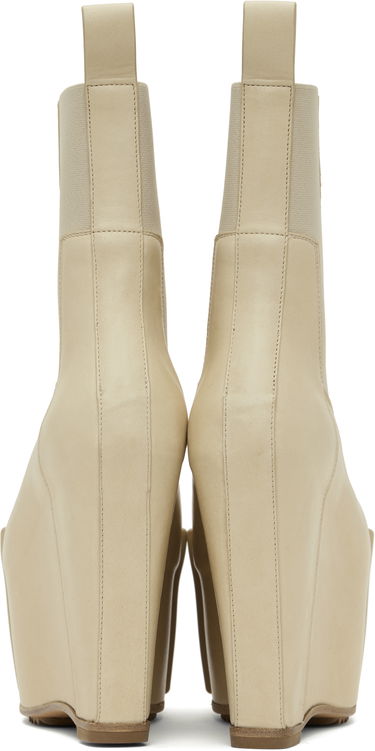 Tøj Rick Owens Rick Owens Hollywood Grilled Wedge Beatle Chelsea Boots Beige | RP01E7848 LBHGR, 1