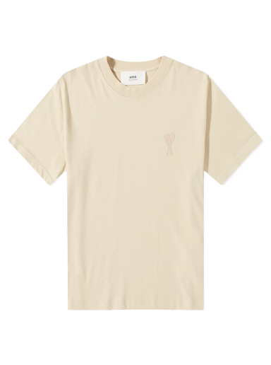T-shirt AMI Tonal Heavy Cotton Small A Logo Tee Beige | UTS004-726-714