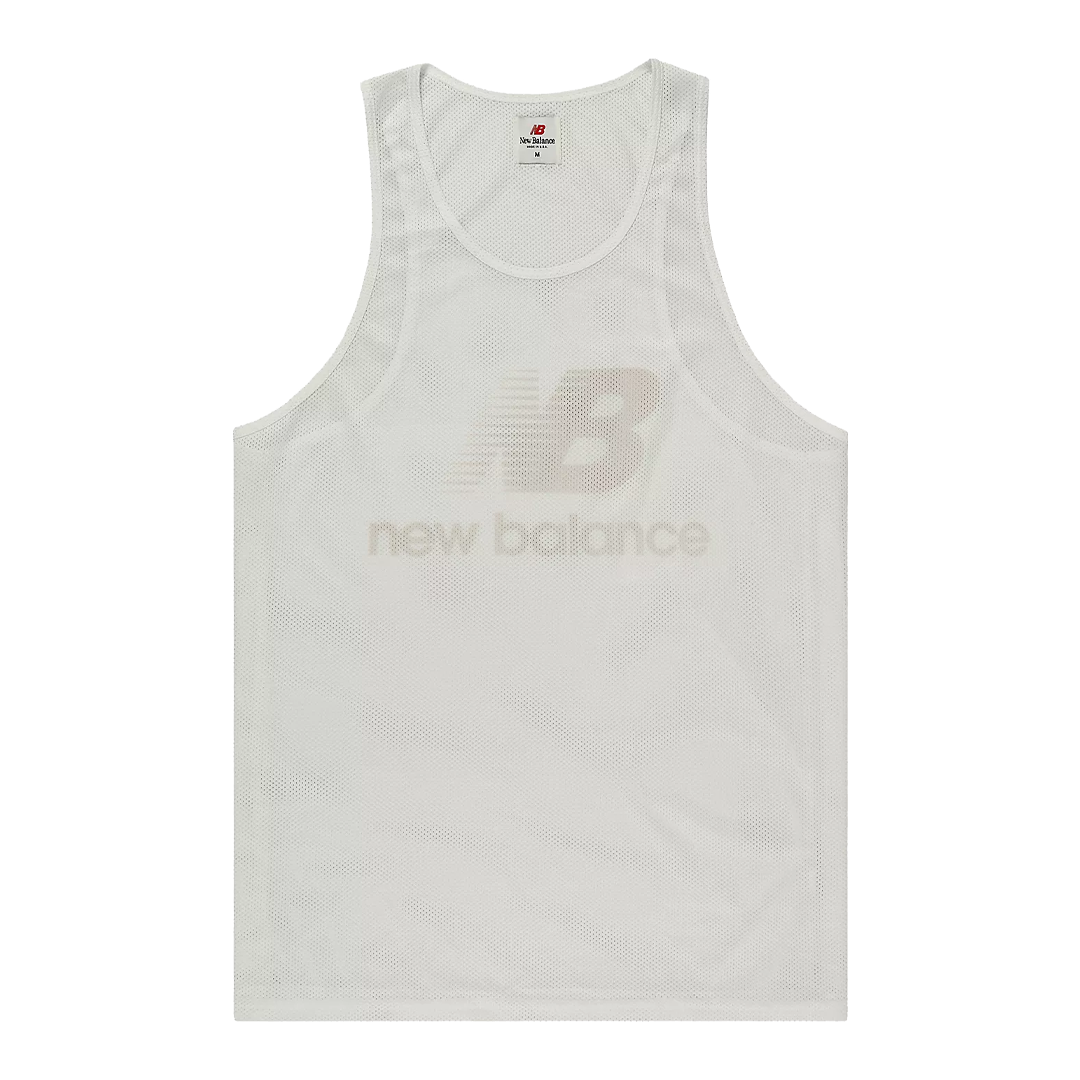 Tanktop New Balance Made in USA Logo Training Tank Top Hvid | MT31545-SST, 0