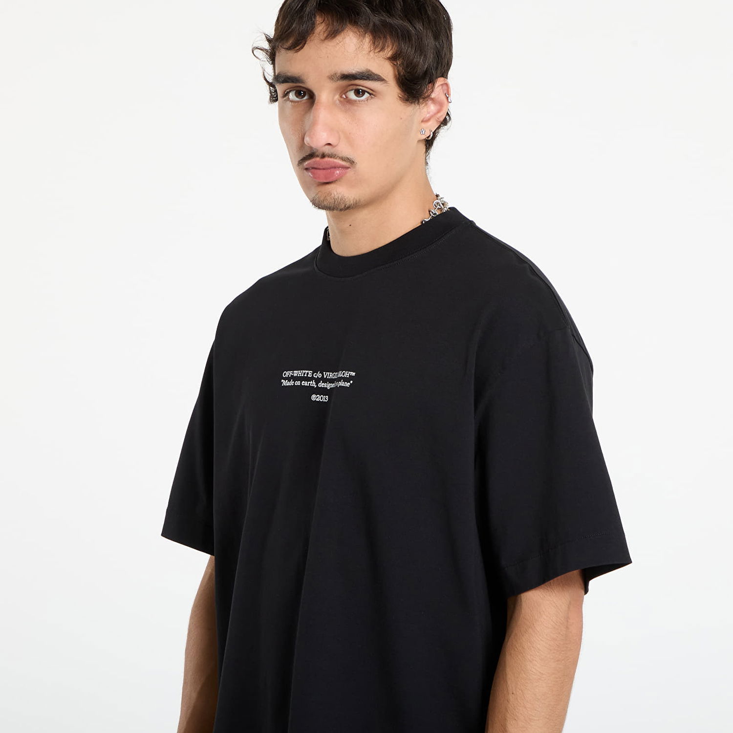 T-shirt Off-White Off-White Statement Skate Short Sleeve T-Shirt Sort | OMAA120F25JER0111001, 1