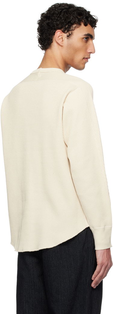 Sweater NANAMICA nanamica Crew Neck Thermal Sweat T-Shirt Beige | S25SH102U, 2