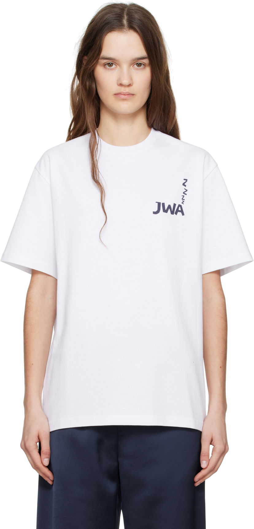 T-shirt JW Anderson JW Anderson JWA Print T-Shirt Hvid | JT0285-PG1510