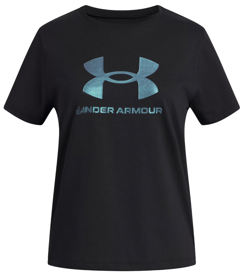 T-shirt Under Armour Rival Shimmer Short Sleeve T-Shirt Sort | 6004129-001
