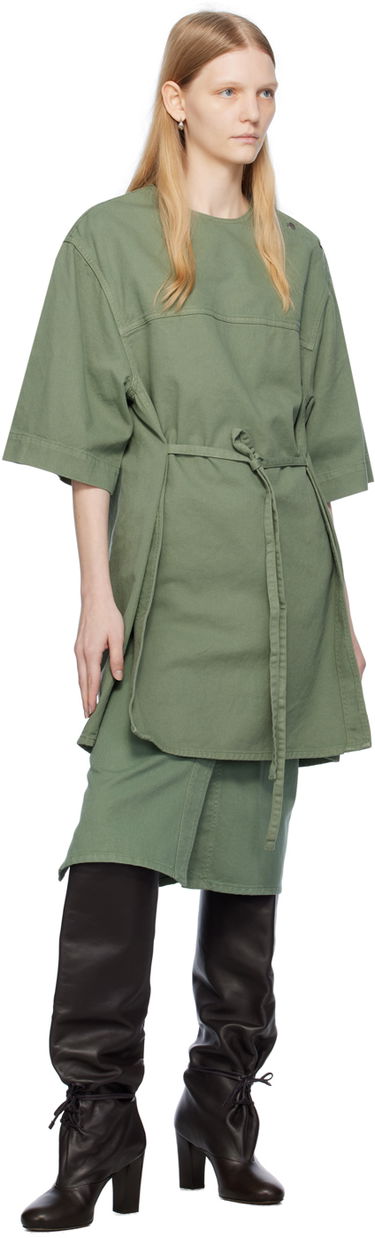 Kjole LEMAIRE Boxy Denim Midi Dress Grøn | TO1129 LD1002, 3