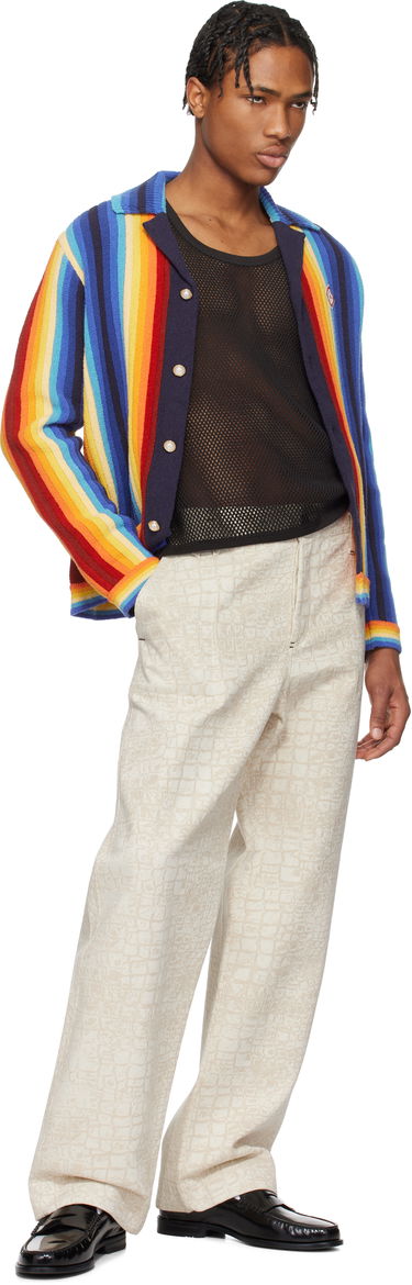 Sweater Casablanca Casablanca Gradient Stripe Towelling Cardigan Flerfarvet | MS25-KW-910-01, 3