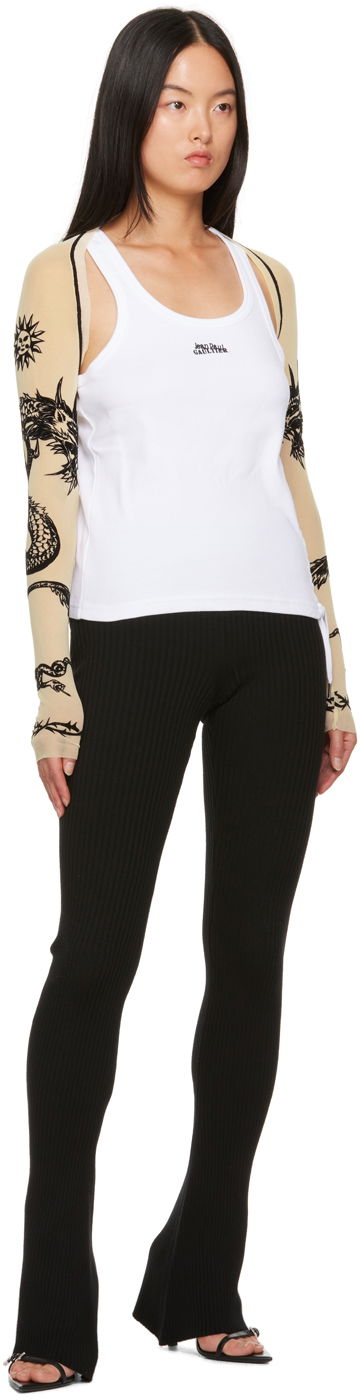T-shirt Jean Paul Gaultier Off-White 'Safe Sex' Cardigan Beige | 23/15-F-TO120I-T001-63, 3