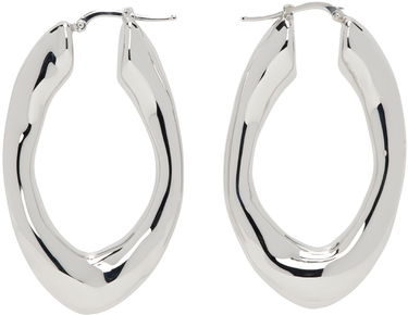 Øreringe Jil Sander Hoop Earrings "Silver" Metalisk | J11VG0082_P4877, 0