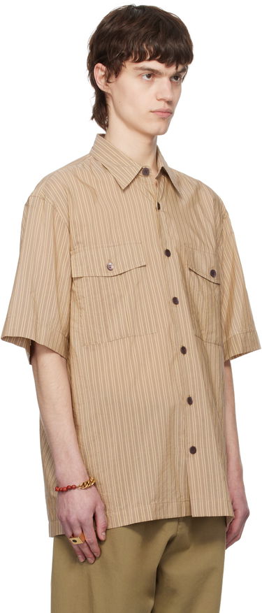 Skjorte Dries Van Noten Dries Van Noten Striped Two-Pocket Shirt Beige | 251-020706-1524, 1