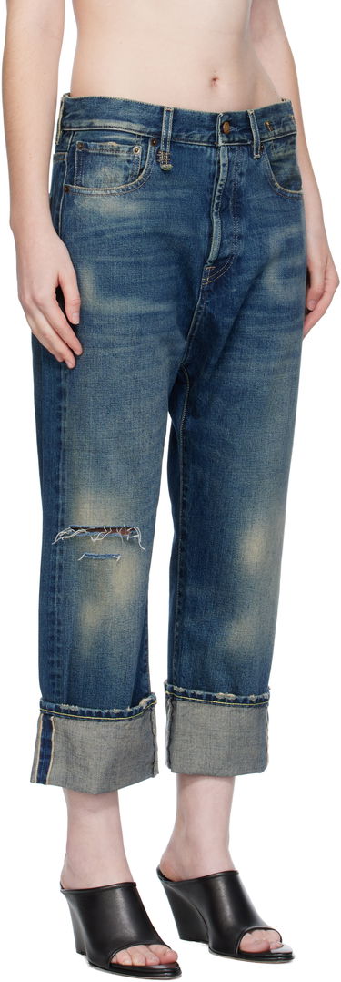 Jeans R13 R13 Cuffed Tailored Drop Cropped Jeans Blå | R13WD194-D341C, 1