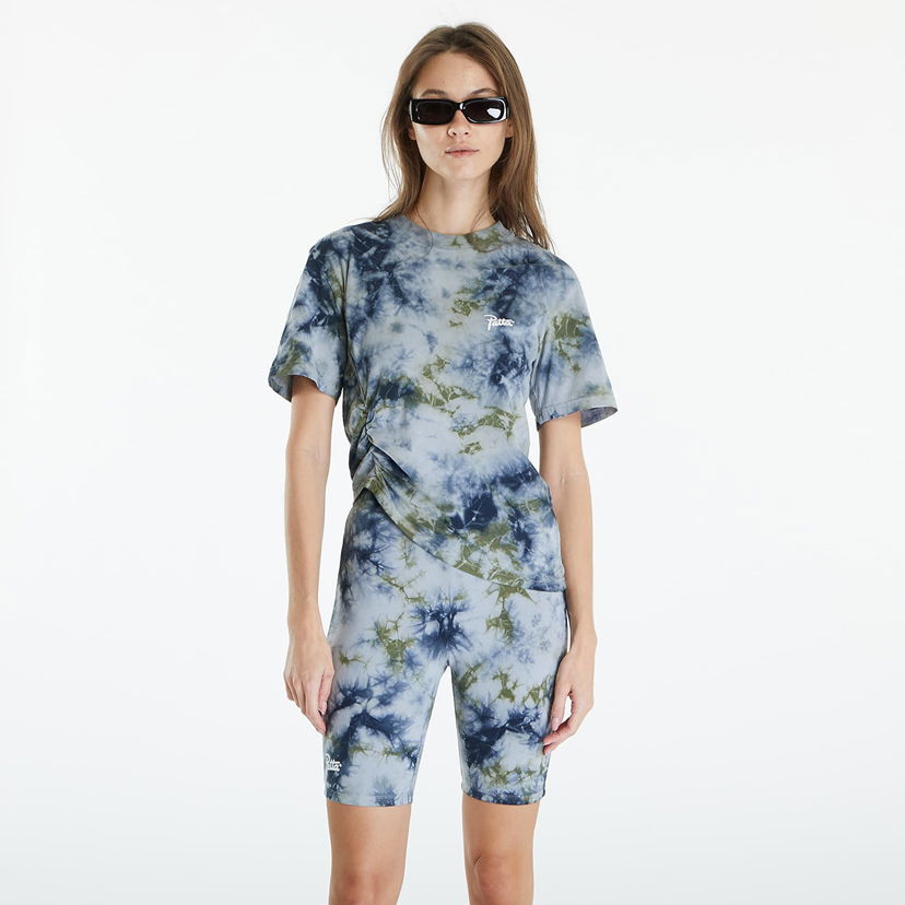 T-shirt Patta Femme Tie Dye Cropped Ruched T-Shirt Quarry Flerfarvet | POC-BF24-1000-290-0003-135